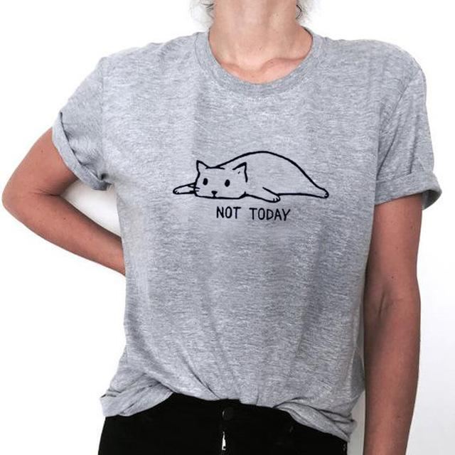 who cares cat graphic tee[ff]